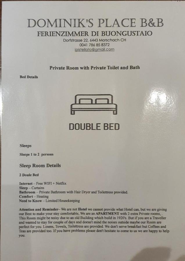 Buongustaio1 Zimmer Mit Ensuite T&B Morschach Εξωτερικό φωτογραφία